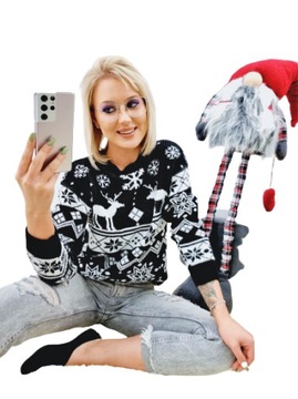 SWETER ŚWIĄTECZNY WZORY NORWESKIE ŚWIĘTA
