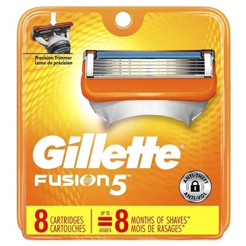 Gillette Fusion 5 wkłady ostrza 8 szt USA uszk-pud