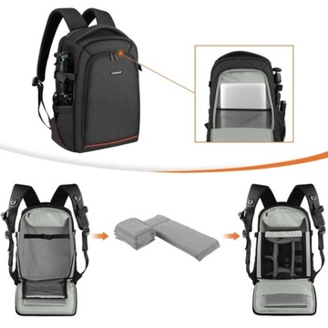 Рюкзак для фотосъемки, сумка для фотоаппарата, объектив, планшет, водонепроницаемый Puluz