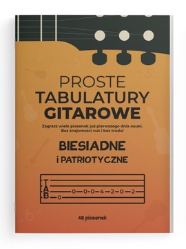 KSIĄŻKA TABULATURY GITAROWE, PROSTE NUTY, TABY NA GITARĘ BIESIADNE