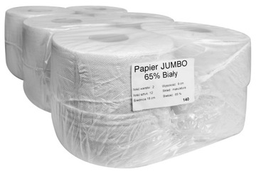 Papier toaletowy JUMBO biała makulatura 2 warstwy