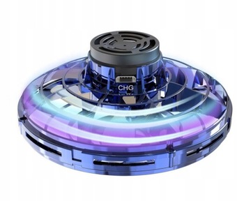 LATAJĄCY MINI DRON FIDGET SPINNER BUMERANG UFO LED