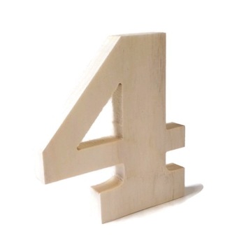 Drewniany NUMEREK Stół weselny numery drewniane 4