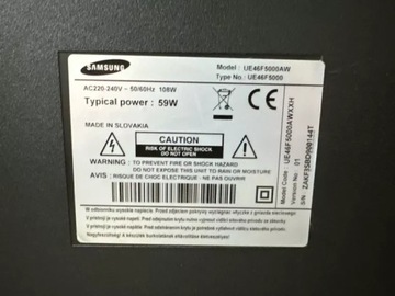 TELEWIZOR SAMSUNG UE46F5000AW 46