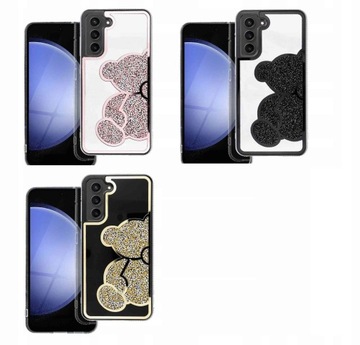 Etui Błyszczące Nakładka Brokat Miś Pokrowiec Wzór do Samsung Galaxy A56 5G