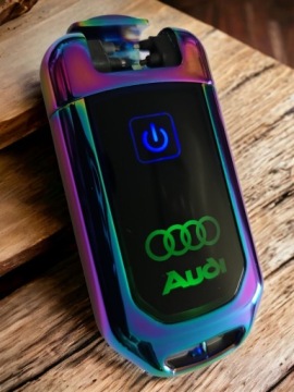 АВТОМОБИЛЬНЫЙ БРЕЛОК AUDI RGB СВЕТОДИОДНАЯ ЗАЖИГАЛКА ПОДАРОЧНАЯ КОРОБКА С БАНТОМ
