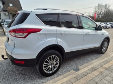 Ford Kuga II SUV 2.0 Duratorq TDCi 163KM 2013 Ford Kuga Sliczna biala Titanium 2.0 TDCI 163KM Naped 4x4 200tys km orygin, zdjęcie 9