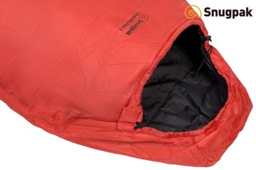 Легкий туристический спальный мешок Snugpak Mummy TRAVELPAK 1 — огненно-красный