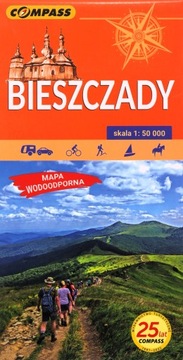 BIESZCZADY MAPA WODOODPORNA 1:50 000