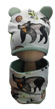 CZAPKA Z KOMINEM WIOSENNA NA WIOSNĘ KOMPLET MISIE
