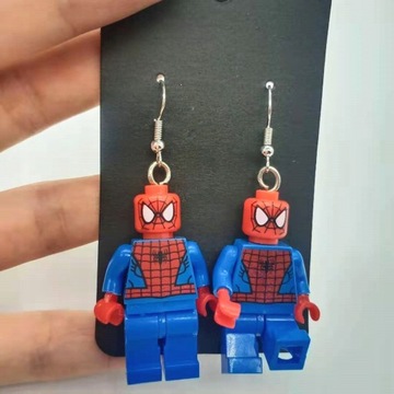 New Trendy Brick Dangle Earrings Figure Toy C