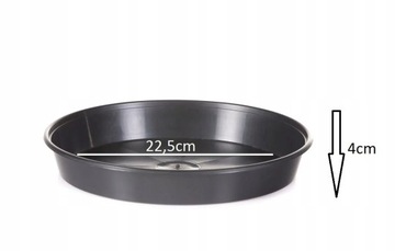 Подставка для цветочного горшка, диаметр 25 см, черная - УПАКОВКА 10 ШТ.