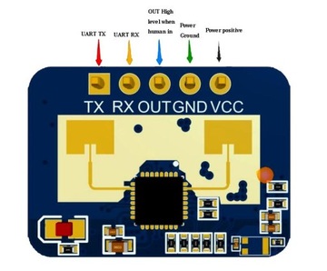 HLK-LD2410C Датчик присутствия BLE/UART, 24 ГГц, «умный дом»