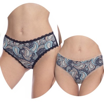 2x LAMA MAJTKI DAMSKIE BAWEŁNIANE FIGI BIKINI ROZ. 2XL