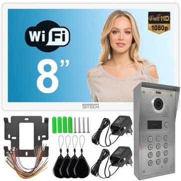 Wideodomofon 5TECH Wi-Fi Verus PLUS 84222 Czytnik Szyfrator NAD LUB PODTYNK