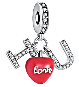 MD CHARMS I LOVE U i love you Kocham Cię | S. 925