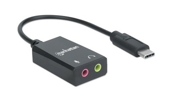 Karta dźwiękowa Manhattan ADAPTER USB 2.0 USB-C AUDIO 2X JACK 3.5MM