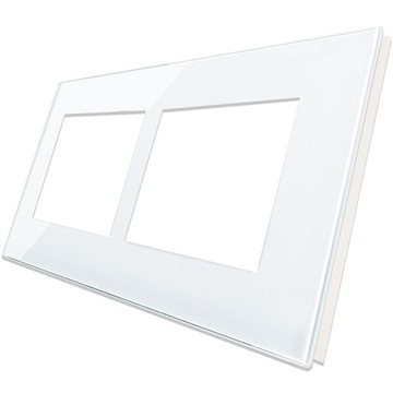 Двойная белая стеклянная рамка для модулей MIUUN