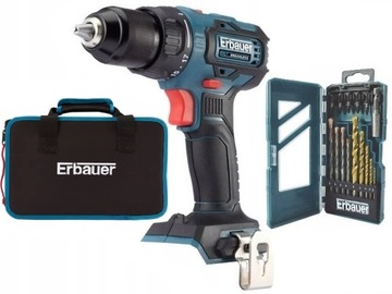 ERBAUER ECD18-Li-2 UDAR 50Nm+TORBA+BITY/HSS-15szt.