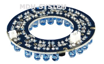 OŚWIETLACZ IR DO 40 m REFLEKTOR PODCZERWIENI 63 mm 42 DIODY