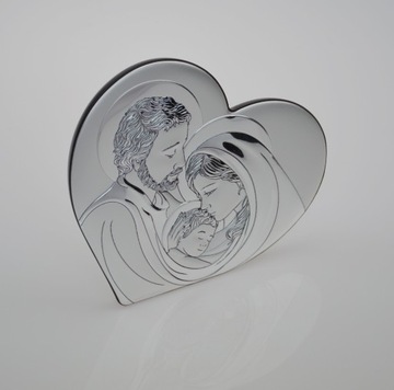 СЕРЕБРЯНАЯ КАРТИНА СВЯТОЕ СЕМЕЙСТВО СВАДЬБА КРЕЩЕНИЕ ГРАВИРОВКА