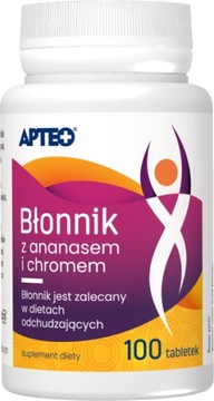 BŁONNIK Z ANANASEM I CHROMEM APTEO 100TABLETEK