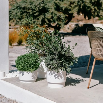 ЦВЕТОЧНЫЙ ГОРШОК, ЦВЕТОЧНАЯ КРЫШКА, ВСТАВКА HEOS АНТРАЦИТОВАЯ, 47 СМ