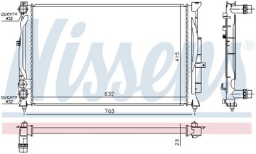 CHLADIČ VODY 60308A NISSENS AUDI A4 B5 (8D2)