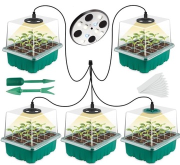 5 szt. Lampy startowe do uprawy roślin,LED,zielony