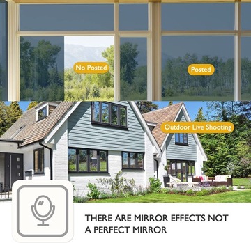 Односторонняя оконная пленка, синий оттенок