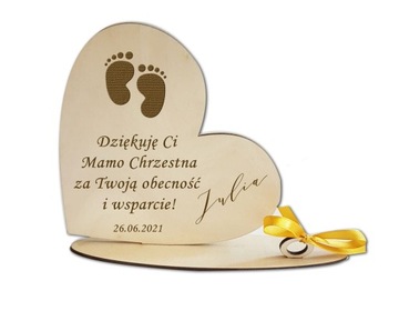 Podziękowanie dla chrzestnych, chrzest, pamiątka