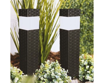 Солнечная светодиодная лампа из ротанга LED GARDEN POST.