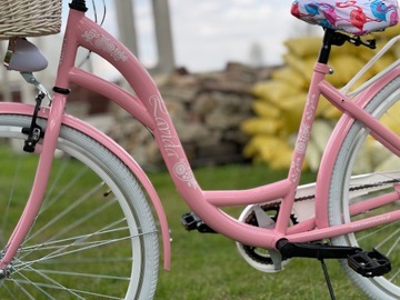 ЖЕНСКИЙ ГОРОДСКОЙ ВЕЛОСИПЕД 28 ПЕРЕДАЧ КОРЗИНА ПОДКЛАДКА КОРЗИНЫ