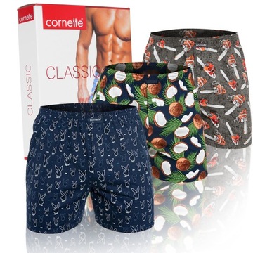 Cornette Bokserki Luźne Bawełniane BM139 Classic 3pak L