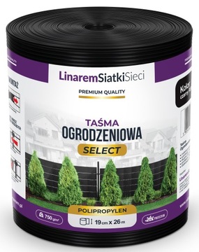 PREMIUM TAŚMA OGRODZENIOWA 1,2MM NA PANELE CZARNA