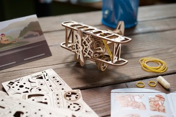 Красивый 3D деревянный пазл uGEARS Самолет