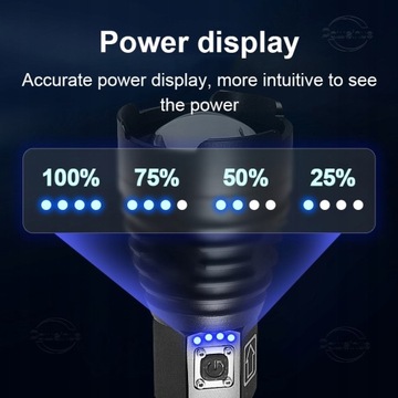 Светодиодный фонарик XHP360 18650 Аккумуляторный фонарик