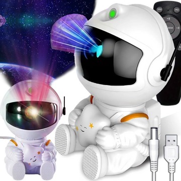 PROJEKTOR GWIAZD Lampka Nocna Rzutnik Dla Dzieci Led Laserowy ASTRONAUTA