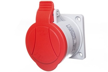 Gniazdo tablicowe proste 32A 3P+N+Z 400V GTP IP44 czerwone Elektromet