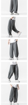 2022 Summer Men Wide Crotch Harem Pants Male Cropp