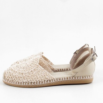 RAVINI 1155 Y-903 kremowe espadryle 75283/36