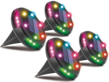 Lampki Solarne do Ogrodu Balkon Najazdowe LED RGB