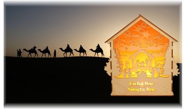 РОЖДЕСТВЕНСКИЙ вертеп с подсветкой, 3D витраж V5