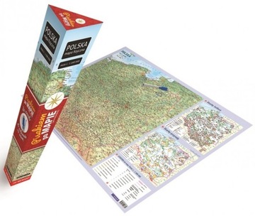 Polska. Mapa fizyczna. Plakat / Pisakiem po mapie