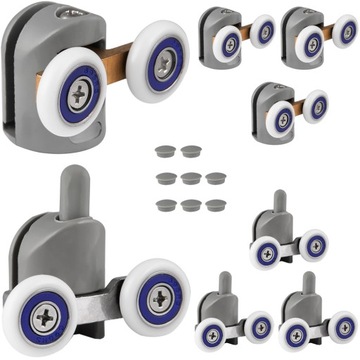 Rolki kółka do kabiny prysznicowej podwójne 20 mm