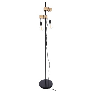 Lampa stojąca podłogowa LED 2x E27 SCANDI DREWNO