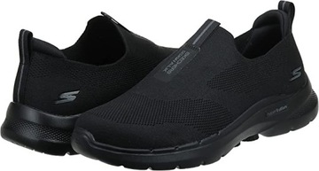 Buty Męskie Skechers Sportowe Go Walk 6 Można Prać W Pralce CZARNE 45