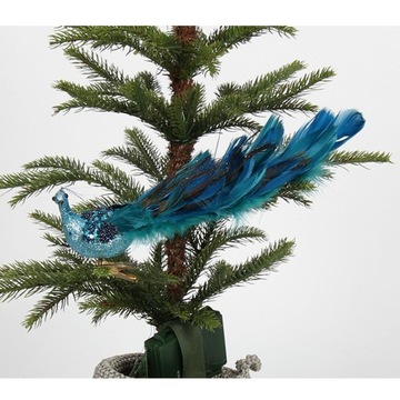 3x клипсы с блестками в форме дерева, синие