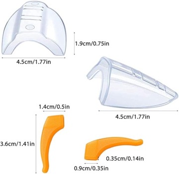 OSŁONY BOCZNE NA OKULARY OCHRONNE NAKŁADKI OCHRONA BOCZNA ZESTAW 4 PARY