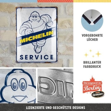 MICHELIN SERVICE PLATE 30X40 cm Nostalgic Art RETRO